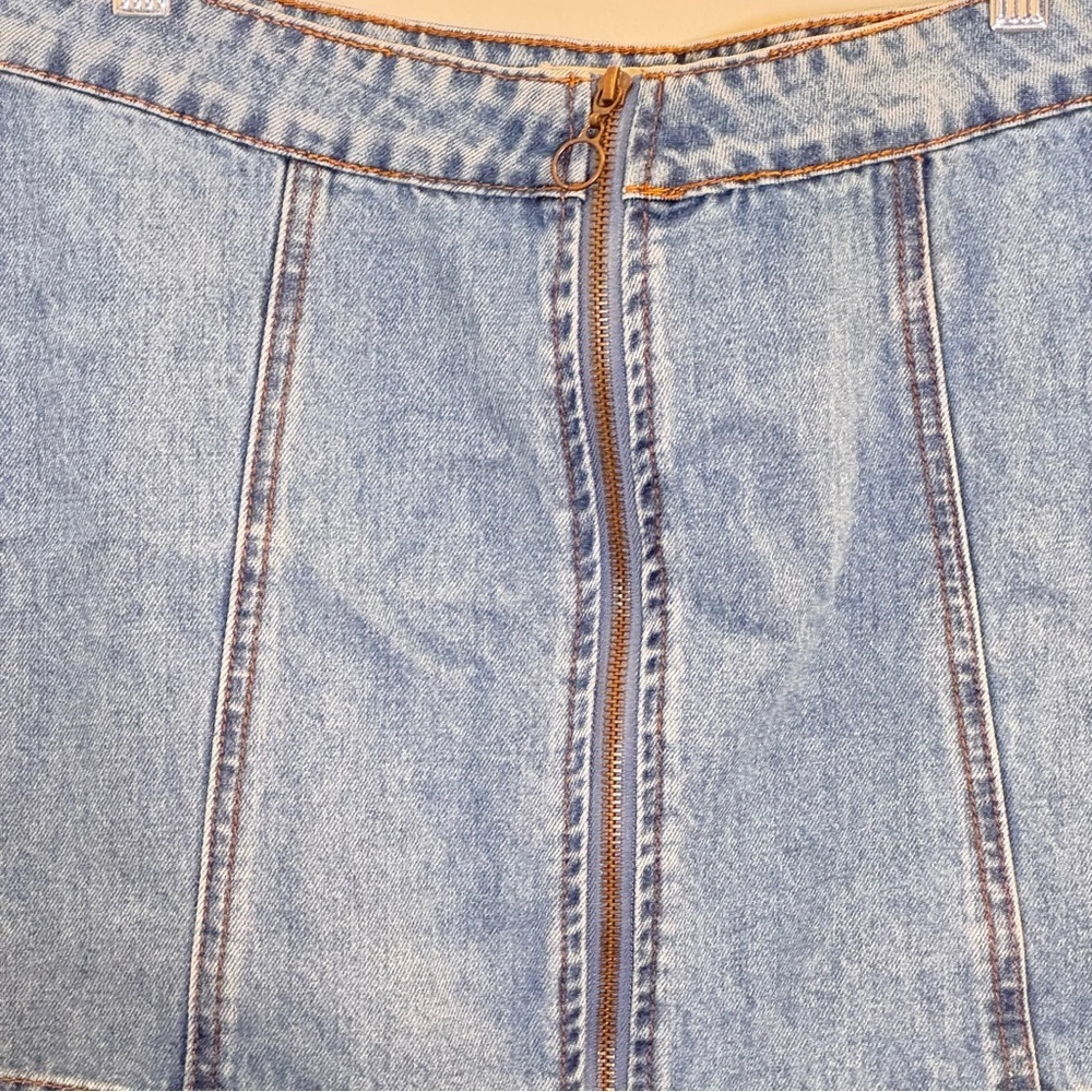 Altar'd State Blue Denim Mini Skirt Size S - Picture 7 of 13